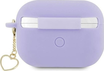 Mbulesë Guess Heart Charm GUAP2LSCHSU për Apple AirPods Pro 2, silikon, vjollcë