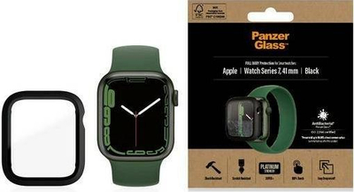 Mbrojtëse e plotë PanzerGlass për Apple Watch 7 41 mm, e zezë