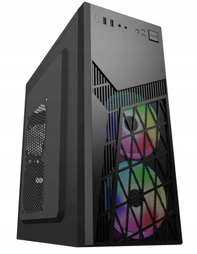 Kuti kompjutri Eurocase ML N6-560B, MIDI Tower, ARGB, USB C, e zezë