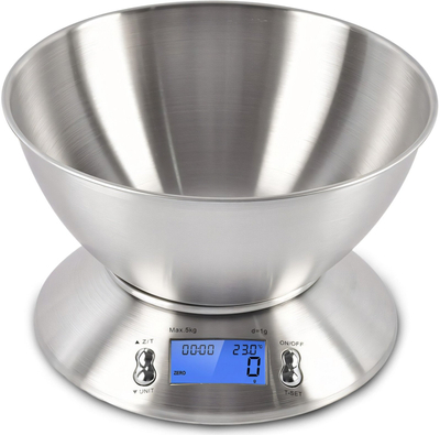 Peshore kuzhine elektronike Retoo ER1242, 1 g deri 5 kg, enë inox 1.8L, ngjyrë inox