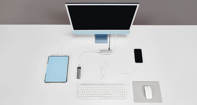 Hub USB C LMP 7 porta, USB 3.0, për laptop, gri hapësinë