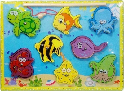 Puzzle druri Swede me shkop peshkimi, shumëngjyrëshe