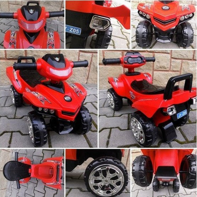 Motor lodër ride on J5 Quad, me drita, me borí, i kuq