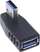 Adapter USB InLine 3.2 Gen1, Plug A në Socket A, kënd 270°, i zi