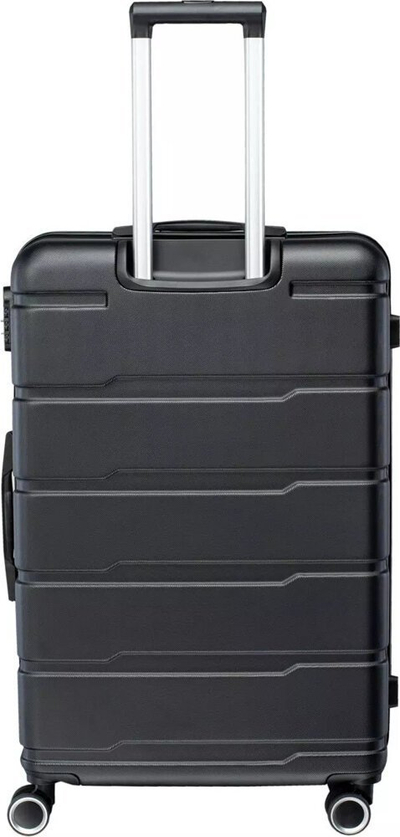 Куфер за патување Martes Hard Suitcase Shumen 101, ABS, тркала 360°, црн