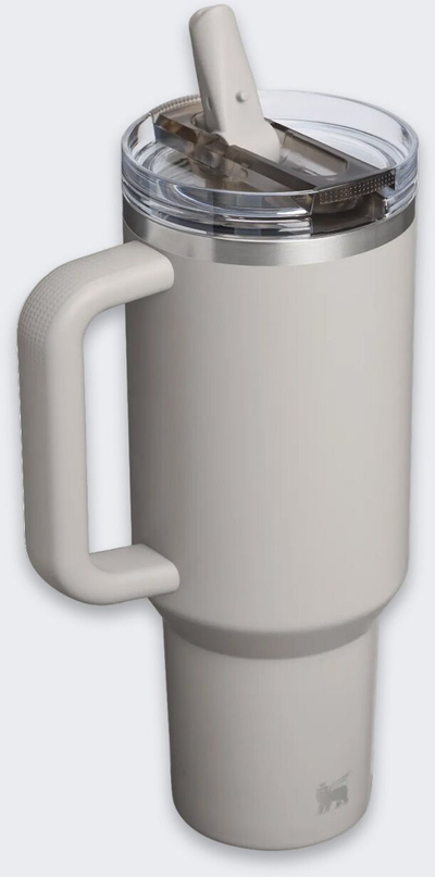 Gotë termike Stanley Quencher ProTour Flip Straw, 0.89L, inoks, gri ash