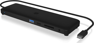 Docking station Icy Box IB-DK2116-C, USB Type-C, dalje të trefishta video, gri