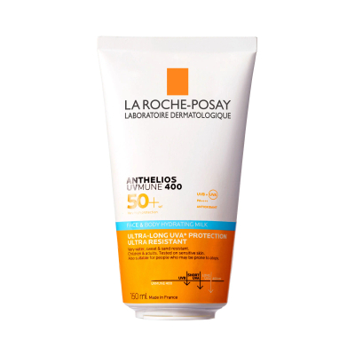Krem mbrojtës ndaj diellit La Roche-Posay Anthelios UVMune 400 Face & Body Hydrating Milk SPF 50+, 150ml