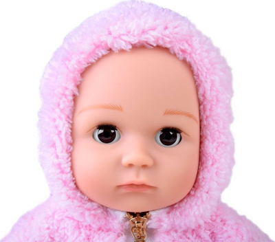 Kukull bebe ZA4283, 43cm, bark i butë, rozë