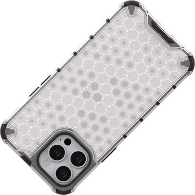 Kapak mbrojtës Hurtel Honeycomb për iPhone 13 Pro Max, xhel transparent