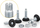 Set këmbësh rregulluese Triton për kabinete qëndruese, bazë plastike, metal, të zeza