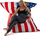Mbulese pufi Beanbag USA, 1.8 x 1.4m, pa mbushje, shumëngjyrëshe