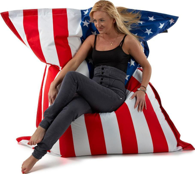 Mbulese pufi Beanbag USA, 1.8 x 1.4m, pa mbushje, shumëngjyrëshe