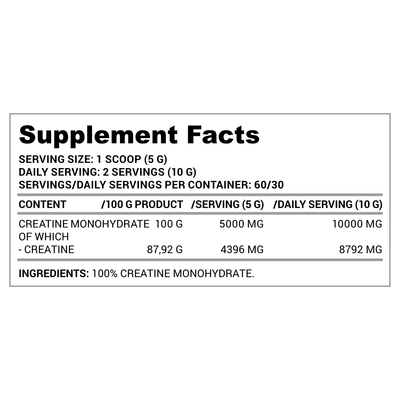 Kreatinë Lazar Angelov Creatine Monohydrate, 300 g, pa shije