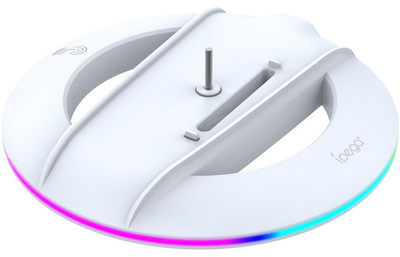 Qëndrim vertikal iPega P5S025S, RGB, për PS5 Slim, i bardhë