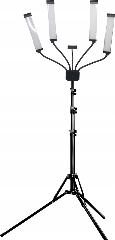 Lampë LED kozmetike MichaelMarinelli M65, 4 koka të lëvizshme, 65W, e zezë