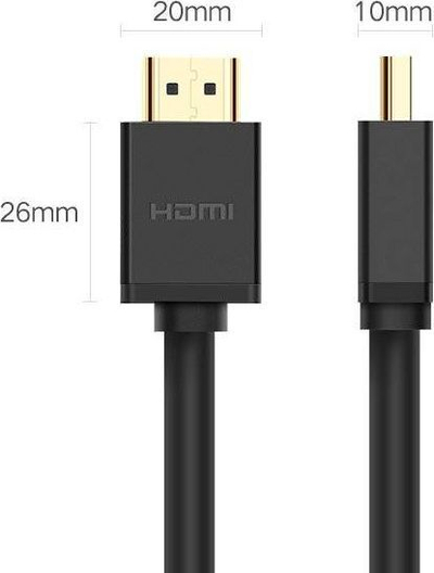 Kabllo HDMI UGREEN High Speed, 4K, me Ethernet, e zezë