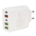 Karikues muri Spacer QC, 38W, 5 porta USB dhe USB-C, i bardhë
