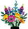 Set LEGO Icons Wild Flower Bouquet 10313, buqetë lulesh dekori, shumëngjyrëshe