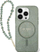 Kapak telefoni Guess IML Glitter Pearl Strap MagSafe për iPhone 16 Pro Max, jeshile me shkëlqim