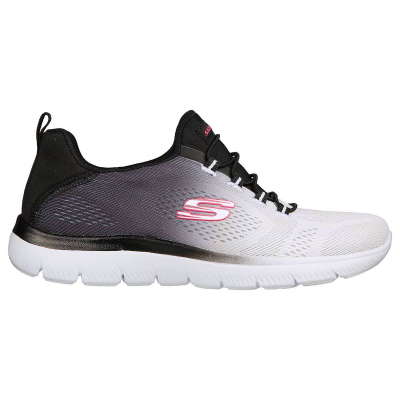 Atlete Skechers Summer Bright Charmer W 149536 BKW, Memory Foam, rrjetë ombré, bardh e zez