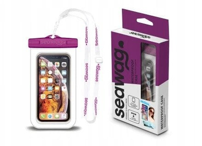 Kuti mbrojtëse uji Seawag Element Proof Case, për telefona deri 6.9", e bardhë vjollcë