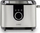 Toaster CASO Design T2, 2 feta, 7 nivele thekjeje, i zi argjend