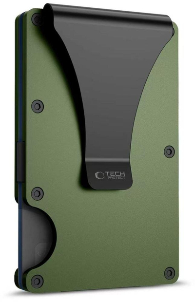 Kuletë për karta Tech-Protect Thorn, RFID, e gjelbër ushtarake