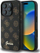 Maskë telefoni Guess Peony Script Leather MagSafe, për iPhone 16 Pro, e zezë