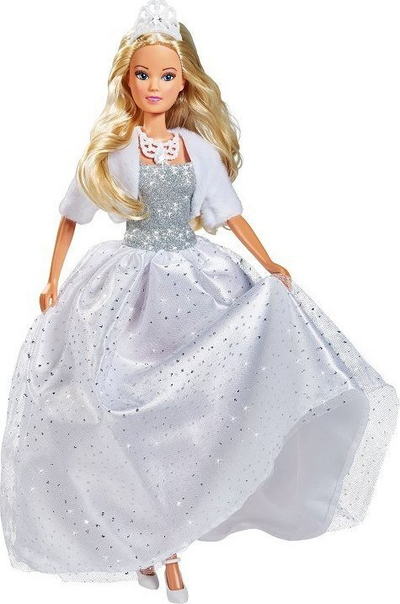 Kukull Simba Steffi White Dream, fustan nusërie, 29cm, e bardhë