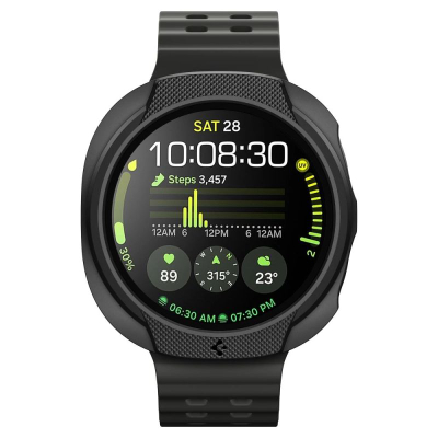 Mbrojtëse për orë inteligjente Spigen Liquid Air, për Samsung Galaxy Watch8 44mm, TPU, e zezë mat