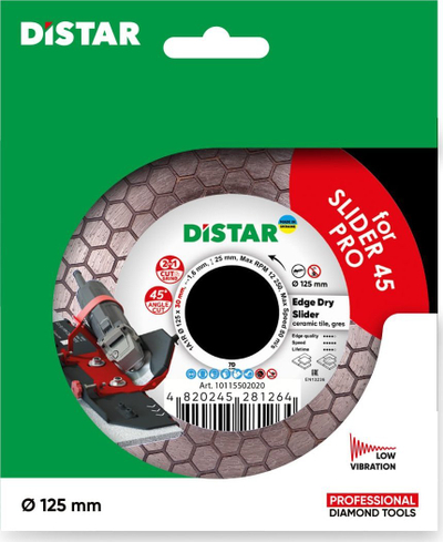 Teh diamant Distar Edge Dry 125, 125mm, vrimë në mes 30mm