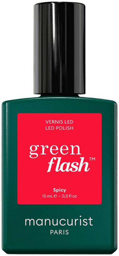 Llak xheli për thonj Manucurist Green Flash Spicy, LED, 15ml, rozë pikante