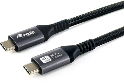 Kabllo USB C në C Equip USB4 Gen 2x2, 3m, 20Gbps PD 240W, e zezë