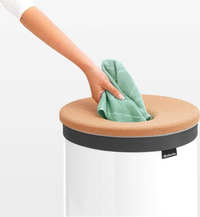 Kosh rrobash Brabantia Laundry Hamper, 16 gal, i bardhë