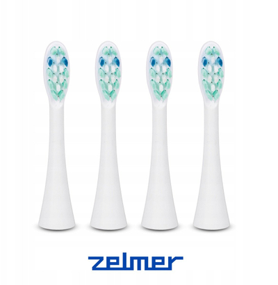 Koka zëvendësuese furçe dhëmbësh sonike ZTB6010, set 4 copë, të bardha