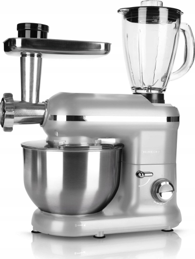 Mikser planetar Heinrichs HKM 5262, 1300W, tas 5.5L, argjendtë