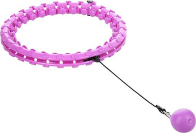 Set hula hoop fitness HMS HHW12 Plus Size me peshë, brez dobësimi BR163 Plus Size, vjollcë dhe i zi