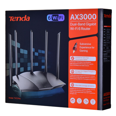 Ruter Wireless Tenda TX12 Pro, Wi-Fi 6, Dual-Band, i bardhë