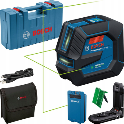Laser vije Bosch GLL 20-22 G, IP65, bateri rikarikueshme, në kuti