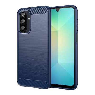 Mbrojtëse telefoni Carbon për Samsung Galaxy A26, me teksturë karboni, që s’rrëshqet nga dora, blu