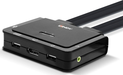 Switch KVM Lindy NET 42344, 4K Ultra HD, USB dhe HDMI, i zi