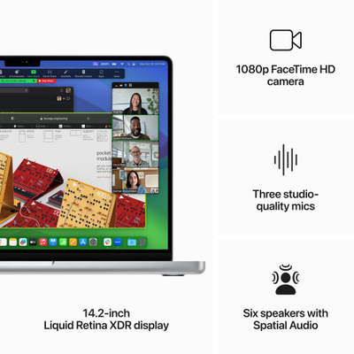 Apple MacBook Pro 14", M3 Pro 11-Core, 18GB, 512GB, 14-Core GPU, Silver