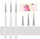 Set furça të holla për Nail Art, 3 copë, dorezë plastike, shumëngjyrëshe