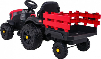 Traktor elektrik Ramiz Titanium Z, 12V, me rimorkio, i kuq