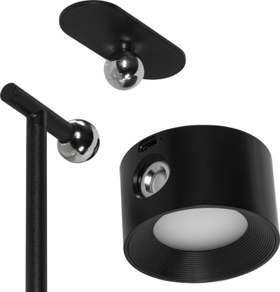Lampë tavoline Century PIXEL, LED 1.8W, 4000K, e zezë