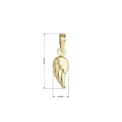 Pendant për varëse Evolution Group Pavona Angel Wing 94A00013, i artë