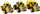 Сет градежни играчки Leantoys Construction Vehicles, 3 парчиња, жолта