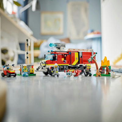 Set lodrash LEGO City Fire Brigade Command Truck 60374, 502 copa, 7+, i kuq