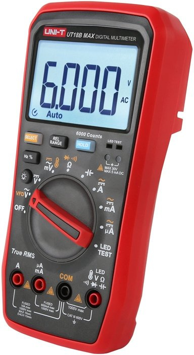 Multimetër dixhital Uni-T UT18B MAX True RMS, 1000V, i kuq